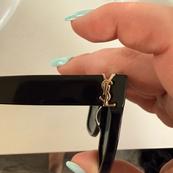 YSL Yves Saint Laurent Black and Gold Sunglasses - Picture 10 of 11